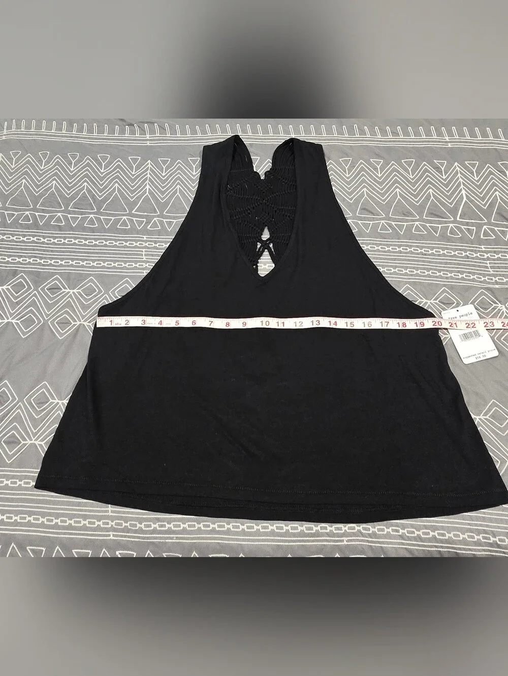 Free People Crochet Back Tank Top Size Medium
